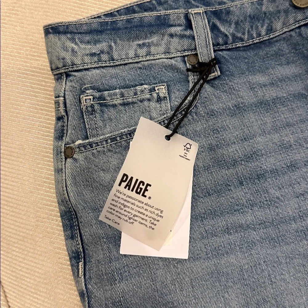 NWT PAIGE Women’s Jean Distressed Shorts-Size 28 - Picture 2 of 5